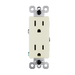 Pass and Seymour Radiant 15A 125V External Pressure Plated Outlet Tamper-Resistant Weather-Resistant Light Almond (885TREXWRLA)