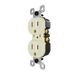 Pass and Seymour Trademaster 15A 125V Duplex Receptacle Tamper-Resistant External Pressure Plated Weather-Resistant Light Almond (3232TREXWRLA)