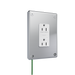 Pass and Seymour Mighty Mac WSP Series Security Wall Plate Decorator Opening 1-Gang 14-Gauge Stainless Steel Brushed Stainless Steel Allen Head Fasteners (WSP61G2PS)