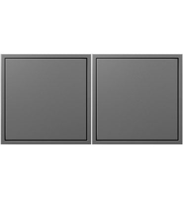 Pass and Seymour Adorne 15A 2-Gang Pop-Out Triplex Outlet Kit Magnesium (ARPTR1522GM2)