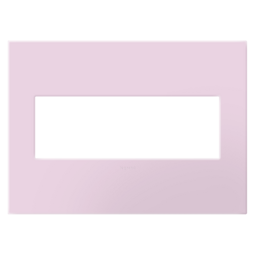 Pass and Seymour Adorne Screwless Wall Plate Painted Plastic 3-Gang Rosa (AWP3GRA)