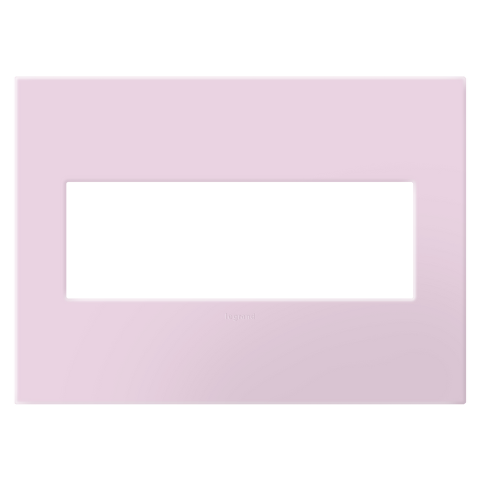 Pass and Seymour Adorne Screwless Wall Plate Painted Plastic 3-Gang Rosa (AWP3GRA)