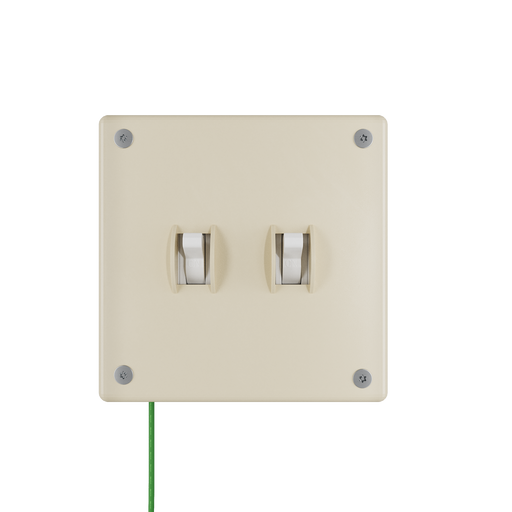 Pass and Seymour Mighty Mac WSP Series Security Wall Plate Switch/Toggle 2-Gang 14-Gauge Stainless Steel Ivory Torx T-20 Head Fasteners (WSP32S1IVYPS)