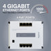 Pass and Seymour 8-Port Switch--4 Port Network/4 Port PoE Plus (DA8400WH)