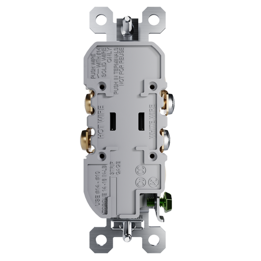 Pass and Seymour Receptacle Tamper-Resistant 15A 125V Back Wire CCA Ivory (3232TREXI)