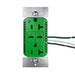 Pass and Seymour 65W Hospital Grade USB Outlet Type C 20A Tamper-Resistant Green (TR20HUSBPD65GN)