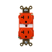Pass and Seymour Duplex Receptacle Specification Grade Tamper-Resistant 20A 125V Back And Side Wire Orange (TR63OR)