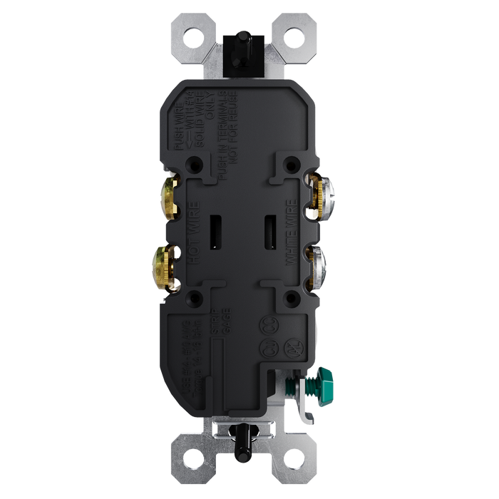 Pass and Seymour Trademaster 15A 125V Duplex Receptacle Tamper-Resistant External Pressure Plated Weather-Resistant Gray (3232TREXWRGRY)