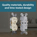 Pass and Seymour Receptacle Tamper-Resistant 15A 125V Back Wire CCA Ivory (3232TREXI)
