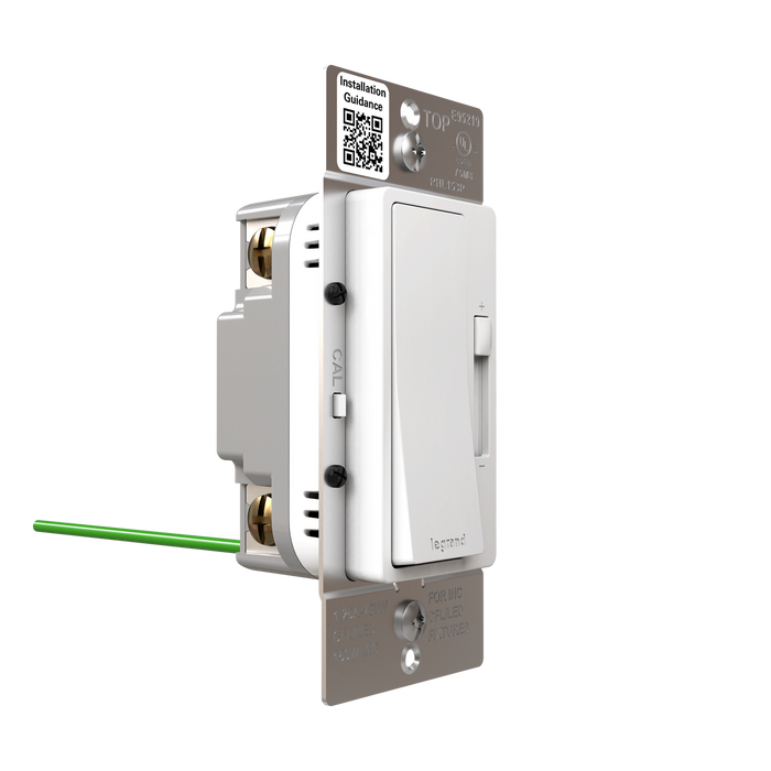 Pass and Seymour Radiant LED Dimmer 150W Single Pole 3-Way With Wall Plate White (RHL153PWPW)