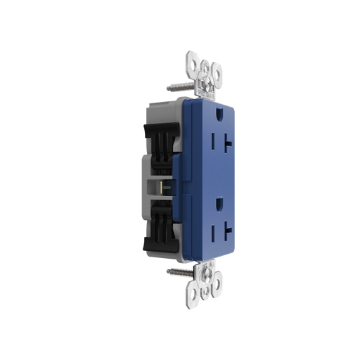 Pass and Seymour Powerhold Decorator Receptacle 20A/125V Blue (TR26342DVSBL)