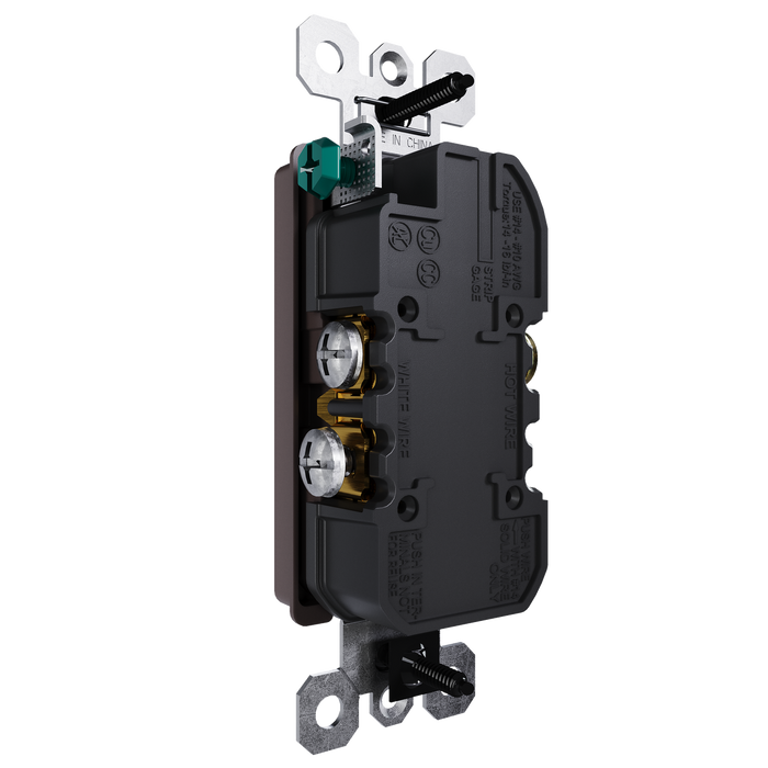 Pass and Seymour Radiant 15A 125V External Pressure Plated Outlet Tamper-Resistant Weather-Resistant Brown (885TREXWR)