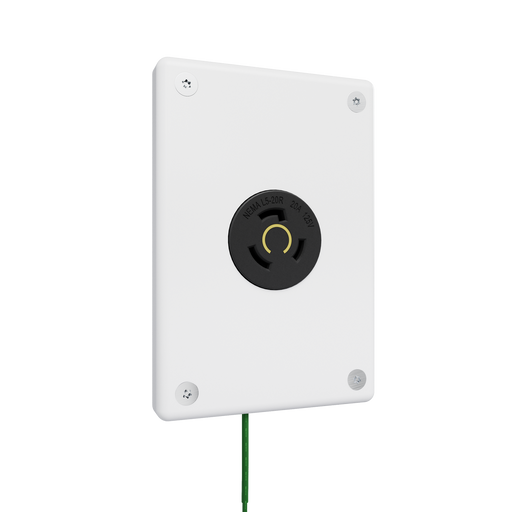 Pass and Seymour Mighty Mac WSP Series Security Wall Plate Round Receptacle Opening 1-Gang 10-Gauge Steel White Allen Head Fasteners (WSPA1N912PS)