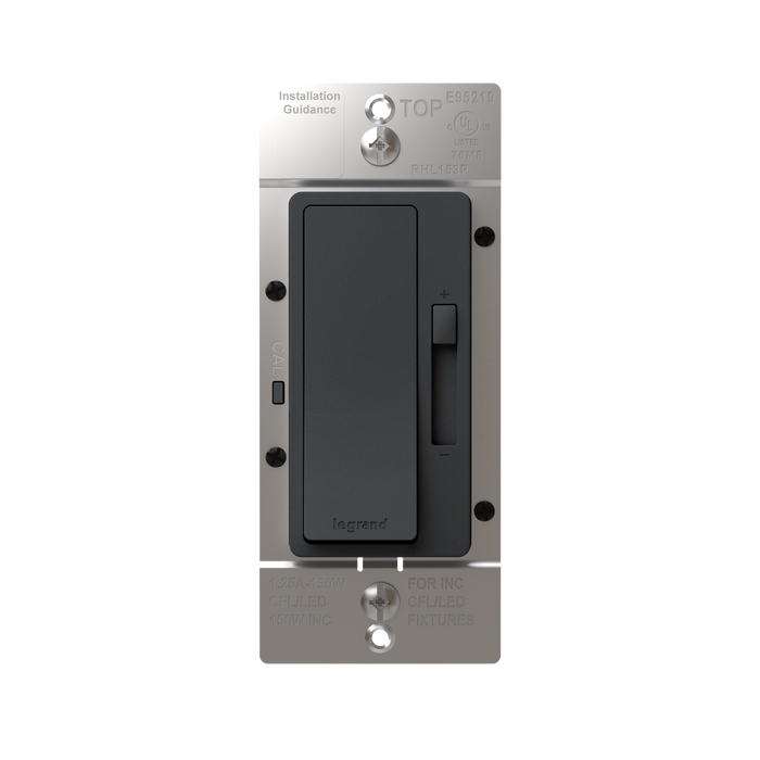 Pass and Seymour Radiant LED Dimmer 150W Single Pole 3-Way Graphite (RHL153PG)