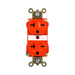 Pass and Seymour Duplex Receptacle Industrial Extra Heavy Duty Specification Grade 20A 250V Back And Side Wire Orange (5862AOR)