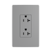 Pass and Seymour Powerhold Decorator Receptacle 20A/125V Gray (TR26342DVSGRY)