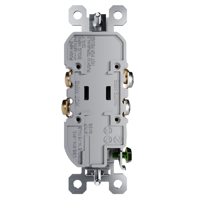 Pass and Seymour Receptacle Tamper-Resistant 15A 125V Back Wire CCA Light Almond (3232TREXLA)
