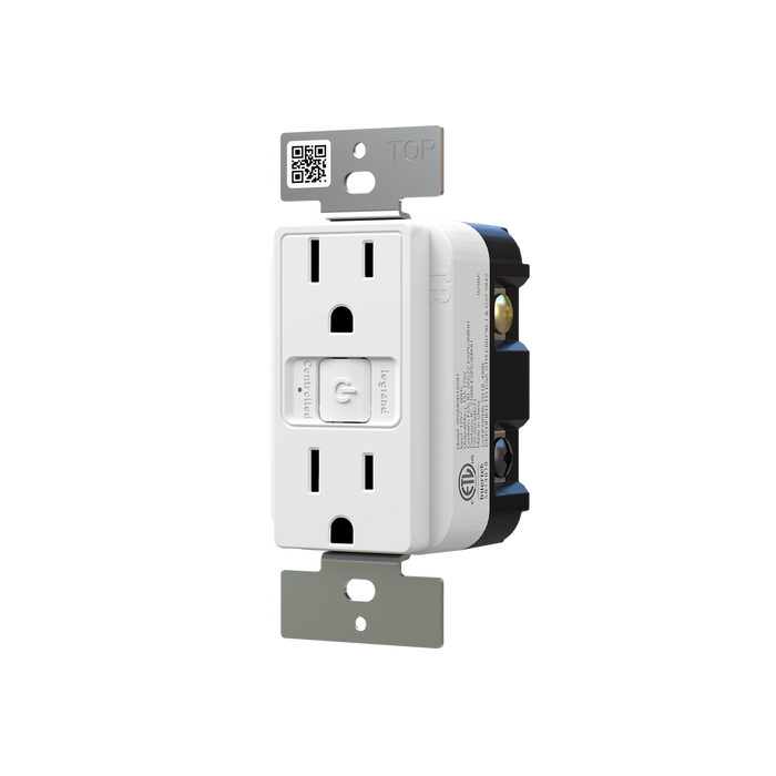 Pass and Seymour Radiant Smart 15A Receptacle With Wi-Fi Matter-Enabled White (WWMRR15WH)