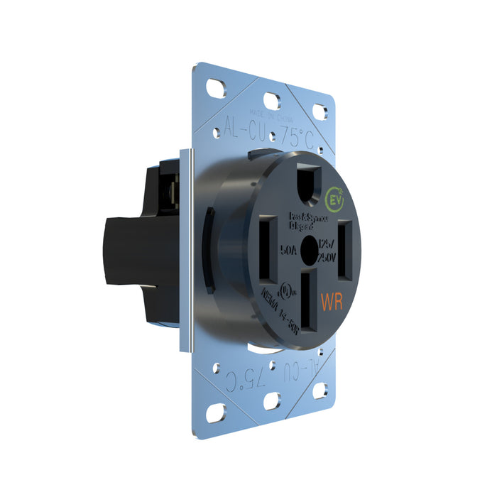 Pass and Seymour 50A Weather-Resistant Electrical Outlet For Electrical Vehicle [EV] Chargers (3894WREV)