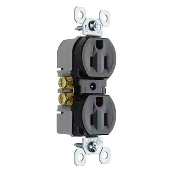 Pass and Seymour Tamper-Resistant Duplex Receptacle 15A/125V Black (3232TRBK)