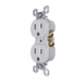 Pass and Seymour Receptacle Tamper-Resistant 15A 125V Back Wire CCA Gray (3232TREXGRY)