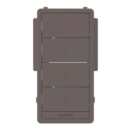 Pass and Seymour Radiant 4-Button Smart Scene Controller Color Change Kit Brown (WNRCB40CKIT)