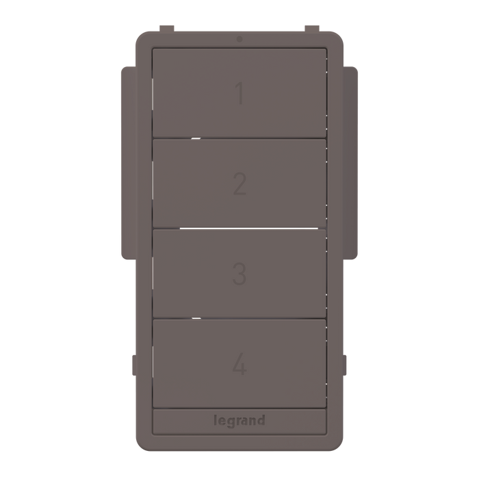 Pass and Seymour Radiant 4-Button Smart Scene Controller Color Change Kit Brown (WNRCB40CKIT)