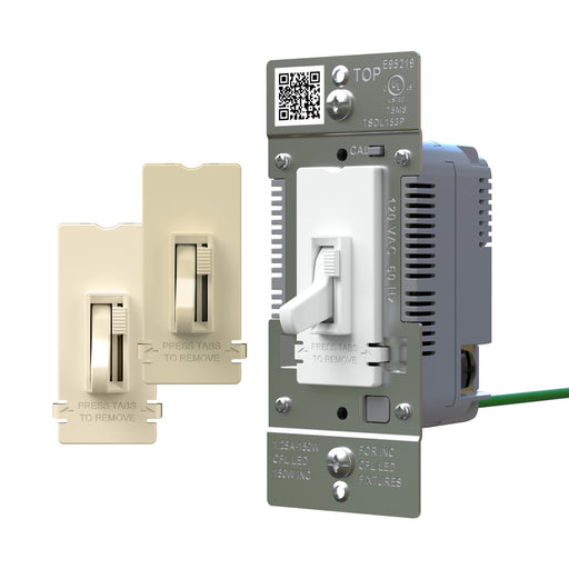 Pass and Seymour Trademaster Toggle Slide LED Dimmer 150W Single Pole 3-Way Tri-Color (TSDL153PTC)