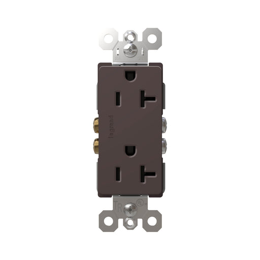 Pass and Seymour Radiant Tamper-Resistant Decorator Receptacle 20A 125V Self-Grounding Brown (885TR20S)
