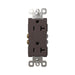 Pass and Seymour Radiant Tamper-Resistant Decorator Receptacle 20A 125V Self-Grounding Brown (885TR20S)