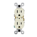 Pass and Seymour Trademaster 15A 125V Duplex Receptacle Tamper-Resistant External Pressure Plated Weather-Resistant Light Almond (3232TREXWRLA)