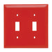 Pass And Seymour Trademaster Wall Plate 2-Gang 2 Toggle Red (TP2RED)
