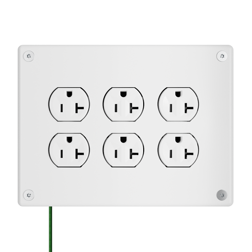 Pass and Seymour Mighty Mac WPP Series Security Wall Plate Duplex Opening 3-Gang 14-Gauge Steel White Allen Head Fasteners (WPP03D2PS)