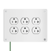 Pass and Seymour Mighty Mac WSP Series Security Wall Plate Duplex Opening 3-Gang 10-Gauge Steel White Allen Head Fasteners (WSPA3D2PS)