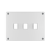 Pass and Seymour Mighty Mac WSP Series Security Wall Plate Switch/Toggle 3-Gang 10-Gauge Steel White Torx T-20 Head Fasteners (WSPA3S1PS)