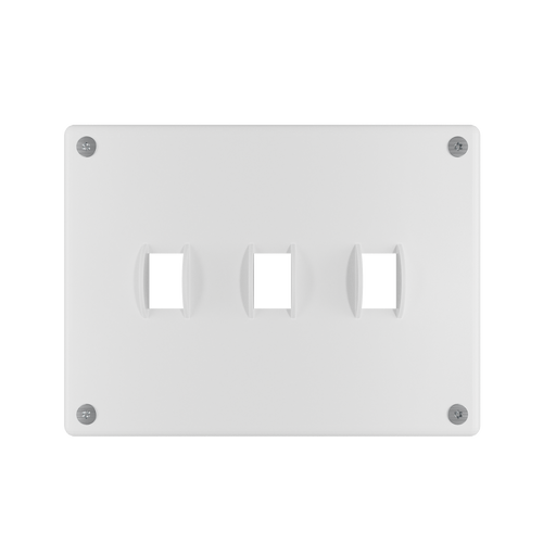 Pass and Seymour Mighty Mac WPP Series Security Wall Plate Switch/Toggle 3-Gang 10-Gauge Steel White Allen Head Fasteners (WPPA3S2PS)
