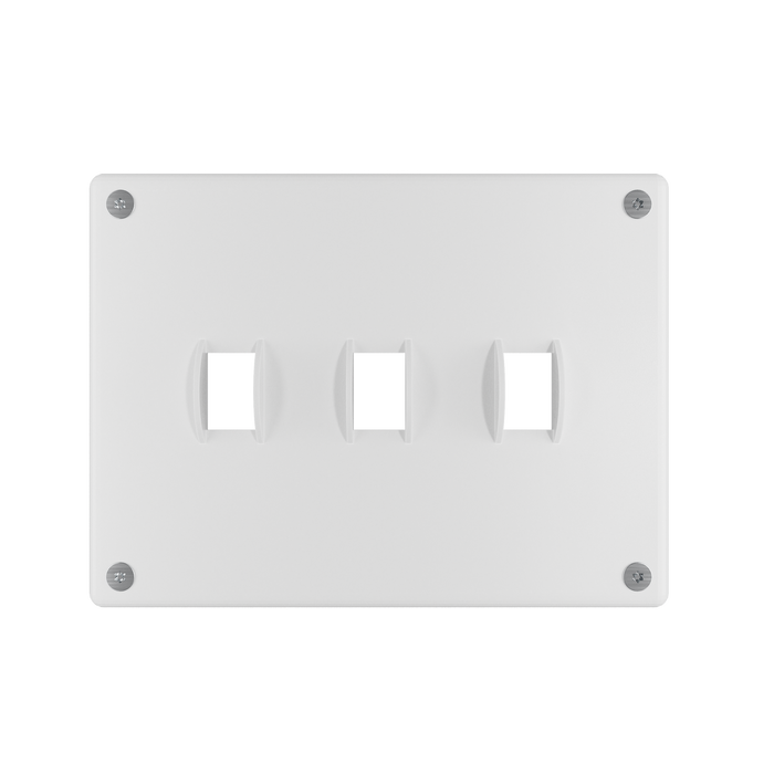 Pass and Seymour Mighty Mac WPP Series Security Wall Plate Switch/Toggle 3-Gang 10-Gauge Steel White Allen Head Fasteners (WPPA3S2PS)