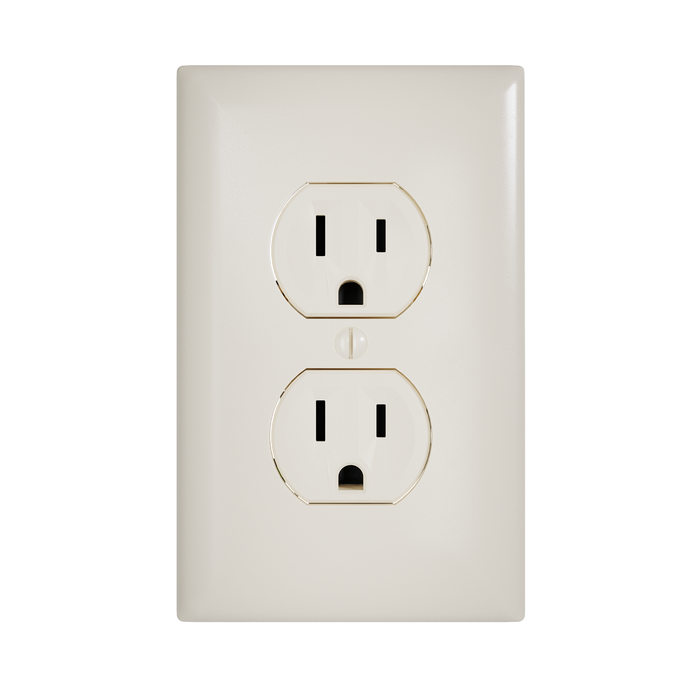 Pass and Seymour Receptacle Tamper-Resistant 15A 125V Back Wire CCA Light Almond (3232TREXLA)