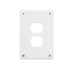Pass and Seymour Mighty Mac WSP Series Security Wall Plate Duplex Opening 1-Gang 14-Gauge Steel White Allen Head Fasteners (WSP01D2PS)