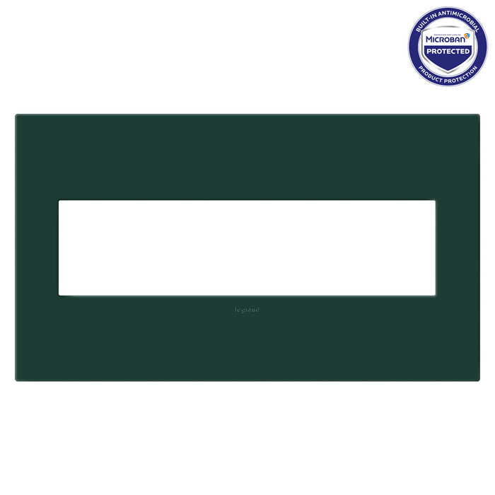 Pass and Seymour Adorne Screwless Wall Plate Painted Plastic 4-Gang Evergreen (AWP4GEG)