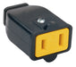 Pass and Seymour 15A 125V Straight Blade Connector Polarized Double-Pole Double-Wire Black (SA155BKCC10)