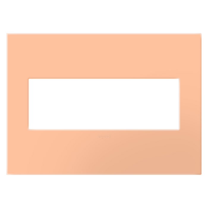 Pass and Seymour Adorne Screwless Wall Plate Painted Plastic 3-Gang Peachy (AWP3GPY)