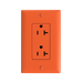 Pass and Seymour Powerhold Decorator Receptacle 20A/125V Orange (TR26342DVSOR)