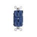 Pass and Seymour Powerhold Duplex Receptacle 15A/125V Blue (TR15DVSBL)