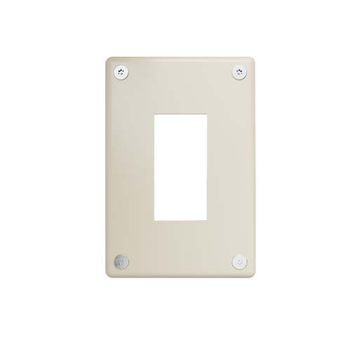 Pass and Seymour Mighty Mac WSP Series Security Wall Plate Decorator Opening 1-Gang 14-Gauge Stainless Steel Ivory Allen Head Fasteners (WSP31G2IVYPS)