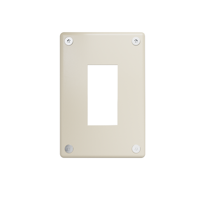 Pass and Seymour Mighty Mac WPP Series Security Wall Plate Decorator Opening 1-Gang 14-Gauge Steel Ivory Allen Head Fasteners (WPP01G2IVYPS)
