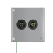 Pass and Seymour Mighty Mac WPP Series Security Wall Plate Round Receptacle Opening 2-Gang 14-Gauge Stainless Steel Brushed Stainless Steel Allen Head Fasteners (WPP62N912PS)