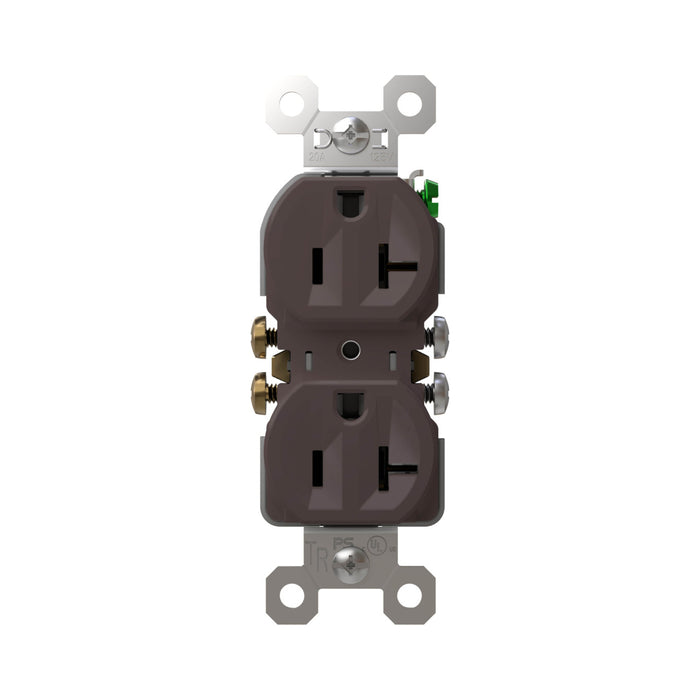 Pass and Seymour Tamper-Resistant Duplex Receptacle 20A 125V Self-Grounding Brown (3232TR20S)