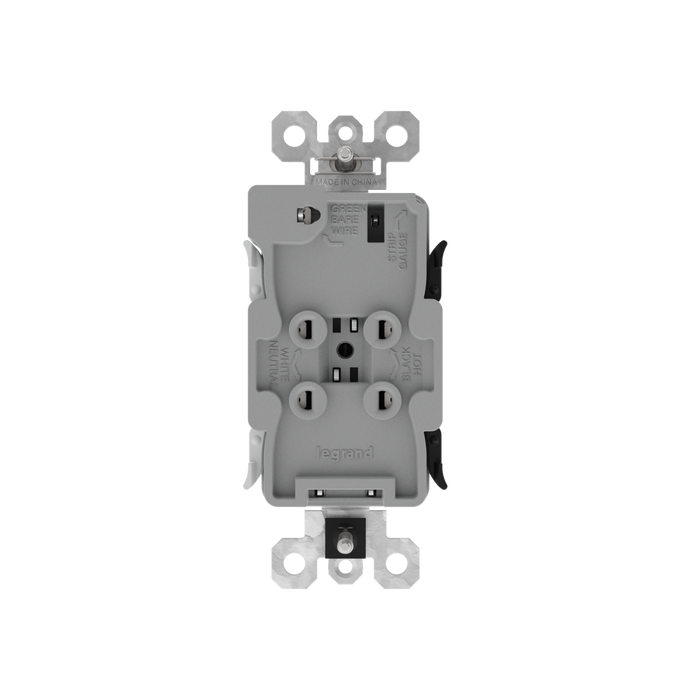 Pass and Seymour Powerhold Decorator Receptacle 20A/125V Blue (TR26342DVSBL)