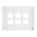 Pass and Seymour Mighty Mac WSP Series Security Wall Plate Duplex Opening 3-Gang 10-Gauge Steel White Allen Head Fasteners (WSPA3D2PS)
